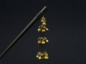 【簪】鈴の実チェーンかんざし 金系